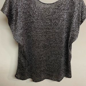 Cheri Alan Ltd  Vintage Woman’s Silver Metallic Top